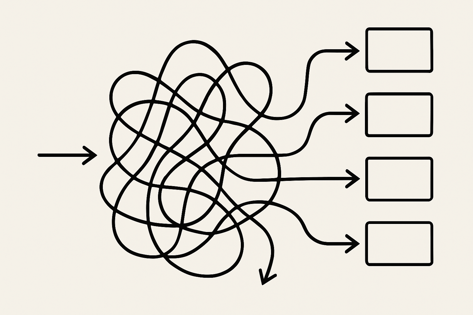 Picture of a confusing system of arrows trying to explain Load Balancing